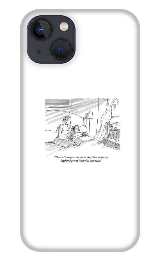 A Man And Woman Drink Cups Of Coffee iPhone 13 Case