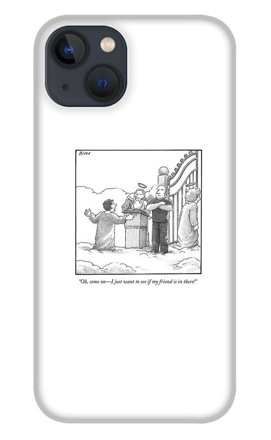 A Man At Heaven's Gate Pleads To St. Peter iPhone 13 Case