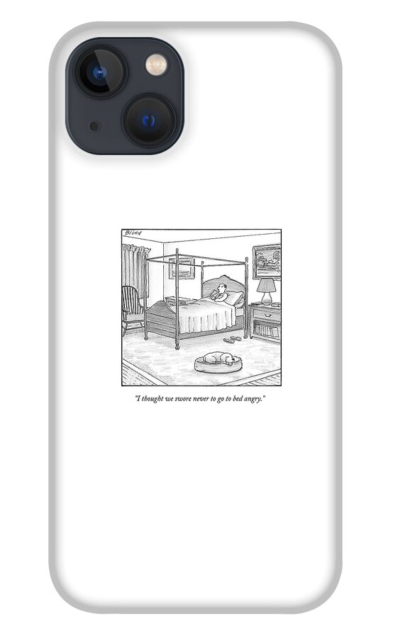 A Man Lies In Bed iPhone 13 Case