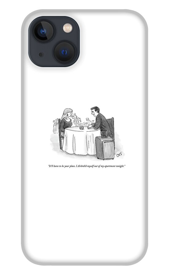 A Man Speaks To A Woman On A Date At A Restaurant iPhone 13 Case