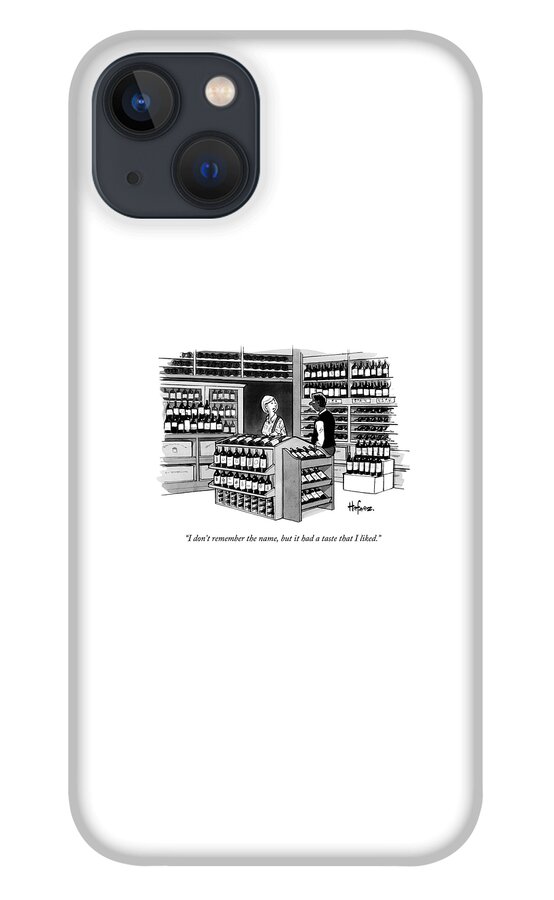 A Man Talking To An Employe At A Wine Store iPhone 13 Case