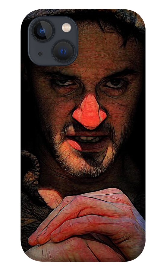 Fantasy iPhone 13 Case featuring the painting A Portrait Of An Evil Wizard by Jon Volden