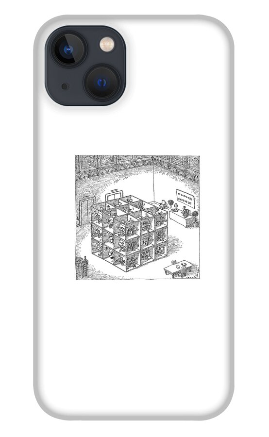 A Rubik's Cube Comprised Of Cubicles With Workers iPhone 13 Case
