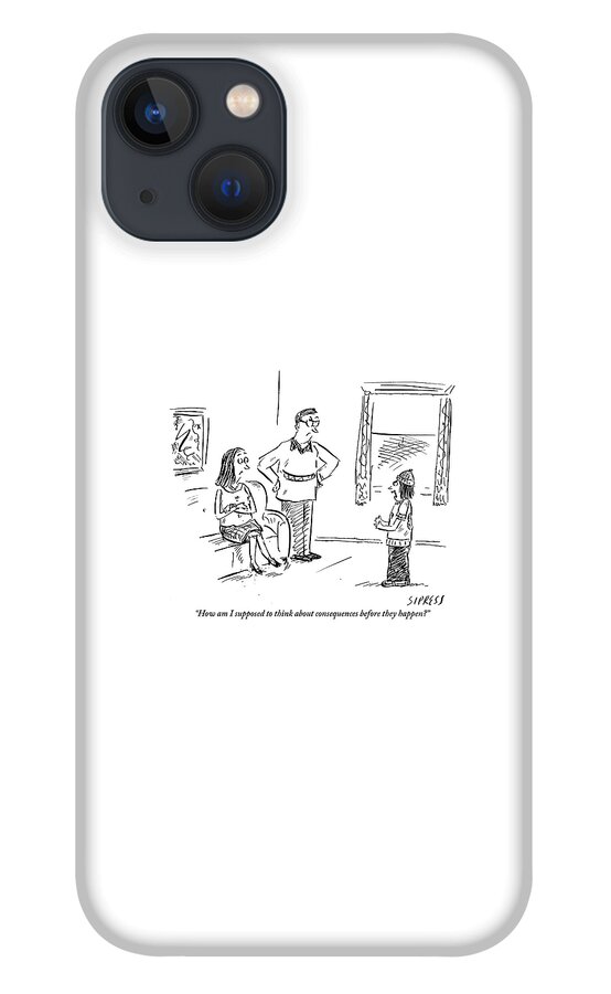 A Teenager Addresses His Parents In A Living Room iPhone 13 Case