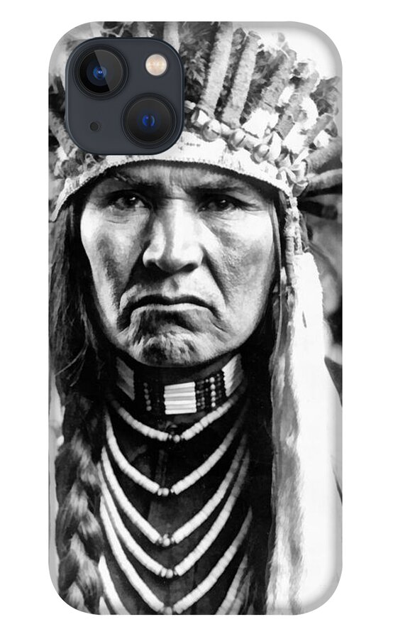 Indian Art iPhone 13 Case featuring the painting A typical Nez Perce by Vincent Monozlay
