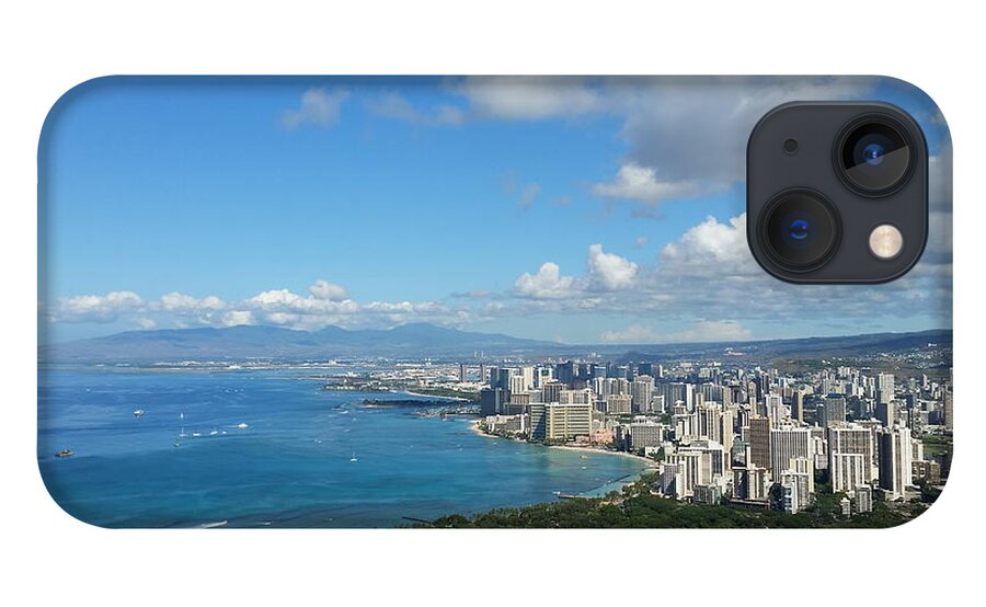 Diamond Head iPhone 13 Case featuring the photograph A view from Diamond Head, Oahu, HI by Lisa Billingsley