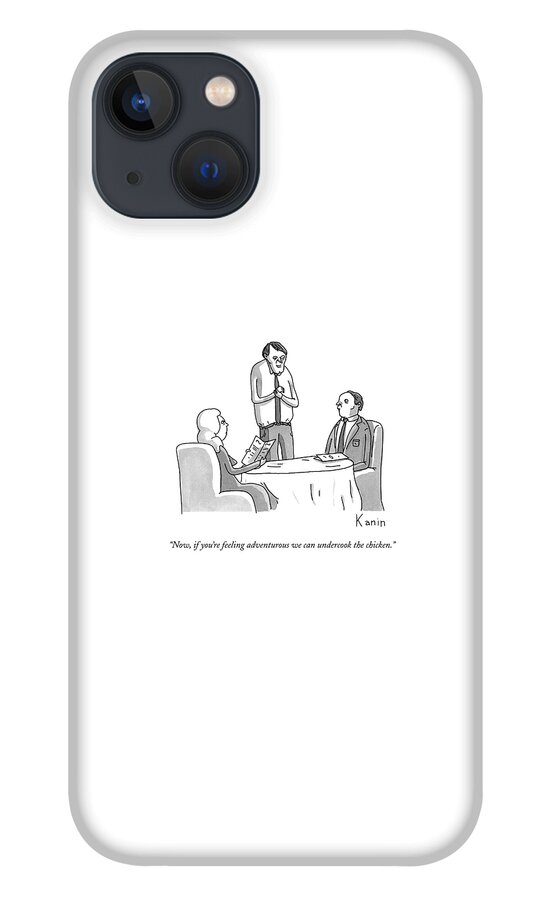 A Waiter Speaks To A Couple At A Restaurant iPhone 13 Case