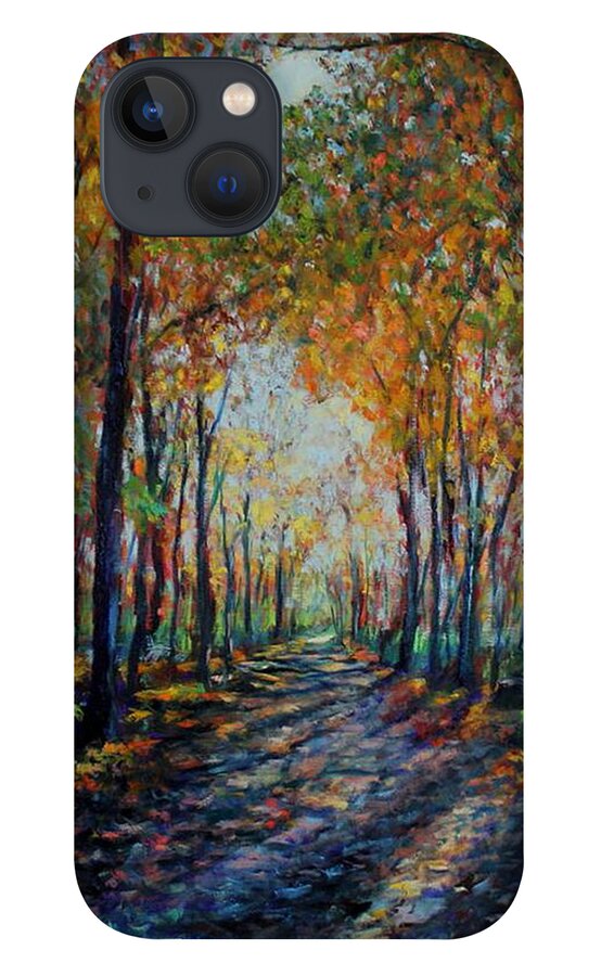 Autumn iPhone 13 Case featuring the painting A walk in Autumn by Daniel W Green