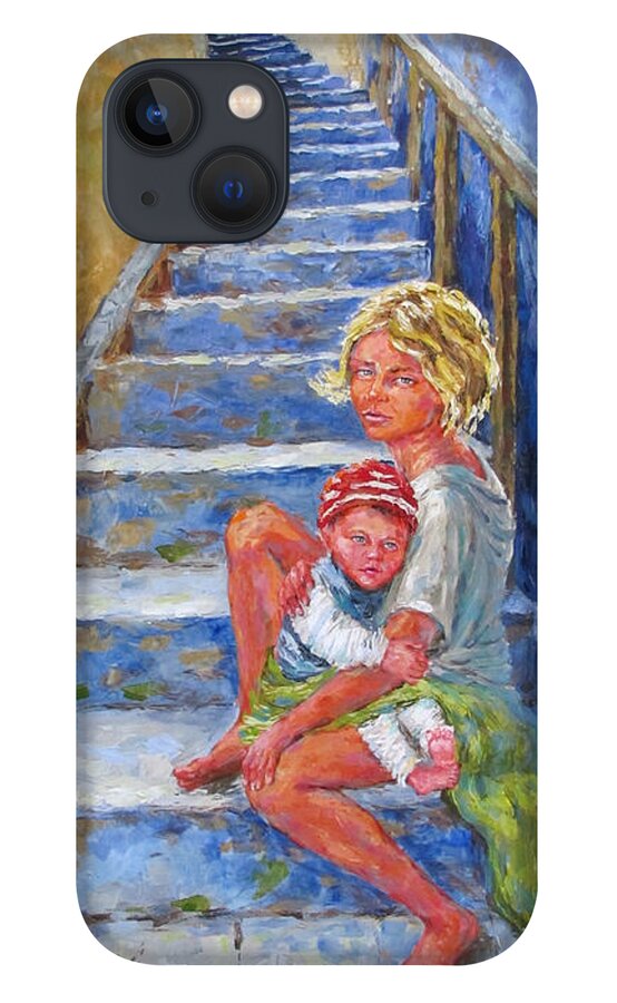 Siblings iPhone 13 Case featuring the painting Abandoned by Jyotika Shroff