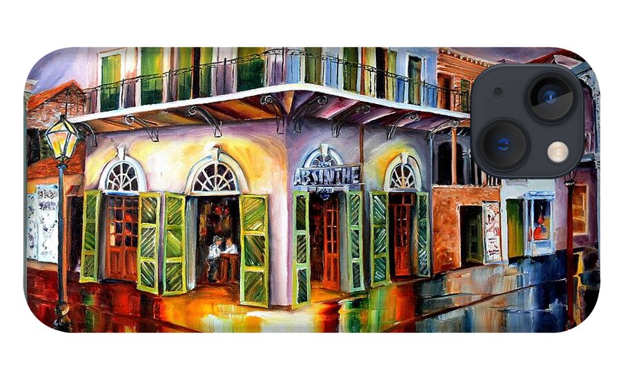 New Orleans iPhone 13 Case featuring the painting Absinthe House New Orleans by Diane Millsap
