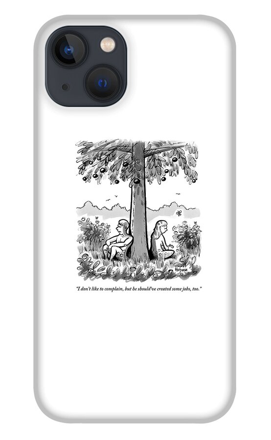 Adam And Eve Sit Back To Back Against A Tree iPhone 13 Case