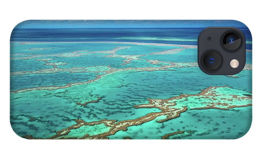 Scenics iPhone 13 Case featuring the photograph Aerial Of Great Barrier Reef At by Daniel Osterkamp