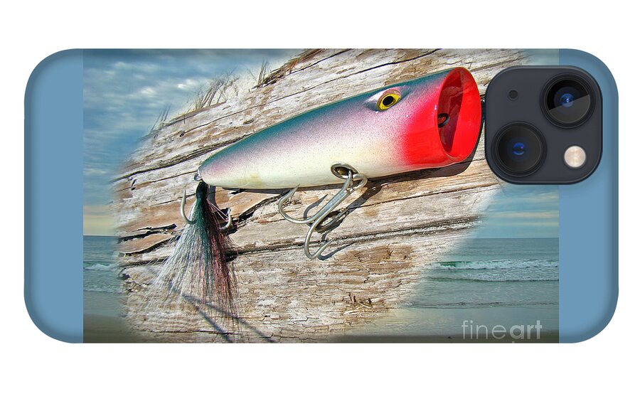 AJS Big Mouth Popper Saltwater Fishing Lure iPhone 13 Case by Carol Senske  - Fine Art America
