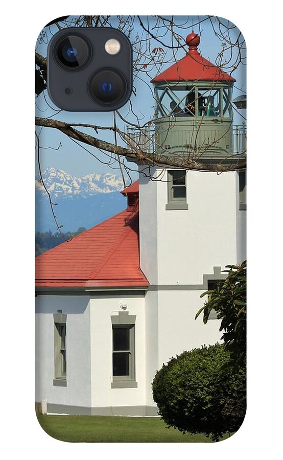 Alki Lighthouse iPhone 13 Case featuring the photograph Alki Lighthouse by E Faithe Lester