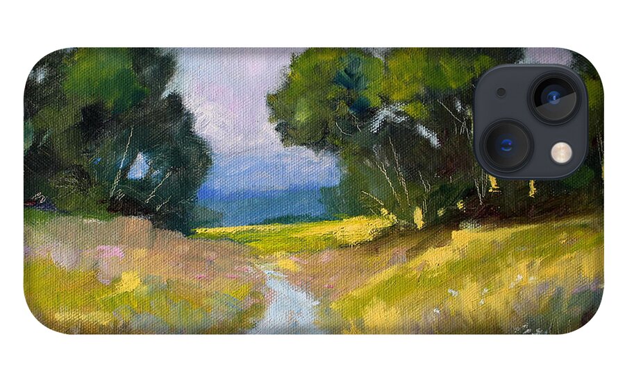 Oregon iPhone 13 Case featuring the painting Along a Country Road by Nancy Merkle