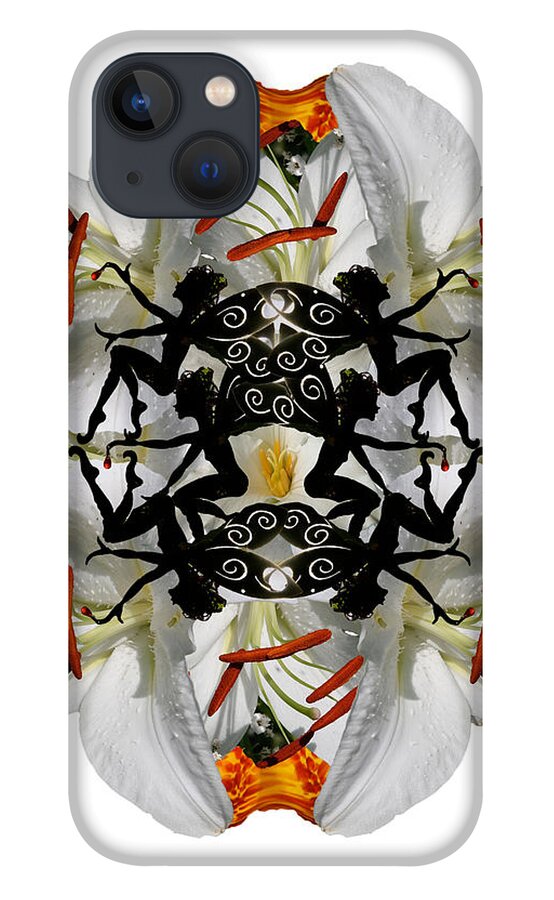 Flower iPhone 13 Case featuring the mixed media Alternate Universes by Alicia Kent