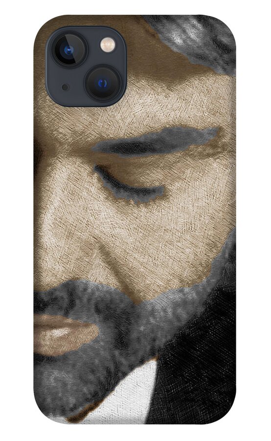 Andrea Bocelli iPhone 13 Case featuring the painting Andrea Bocelli And Vertical by Tony Rubino