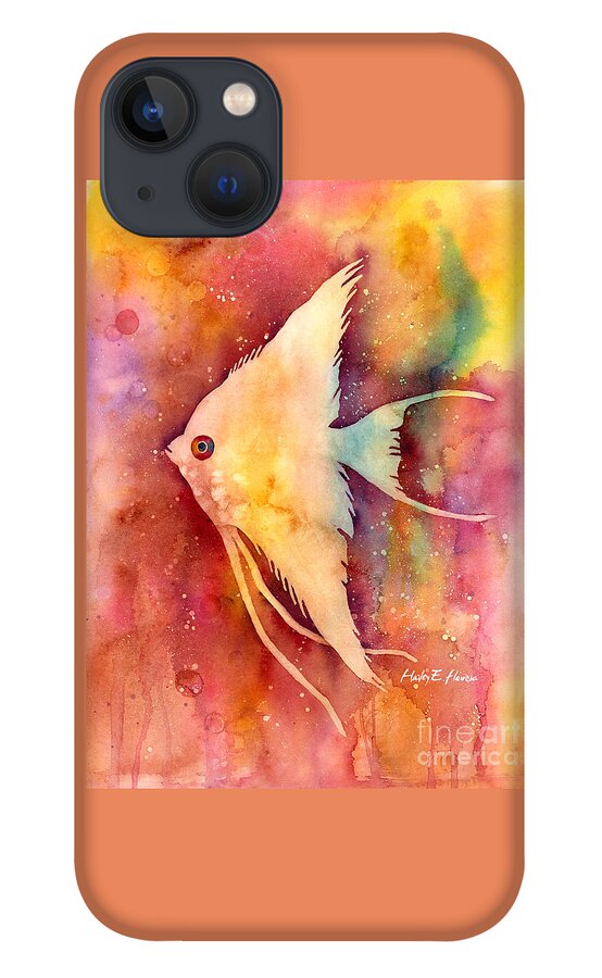 Fish iPhone 13 Case featuring the painting Angelfish II by Hailey E Herrera