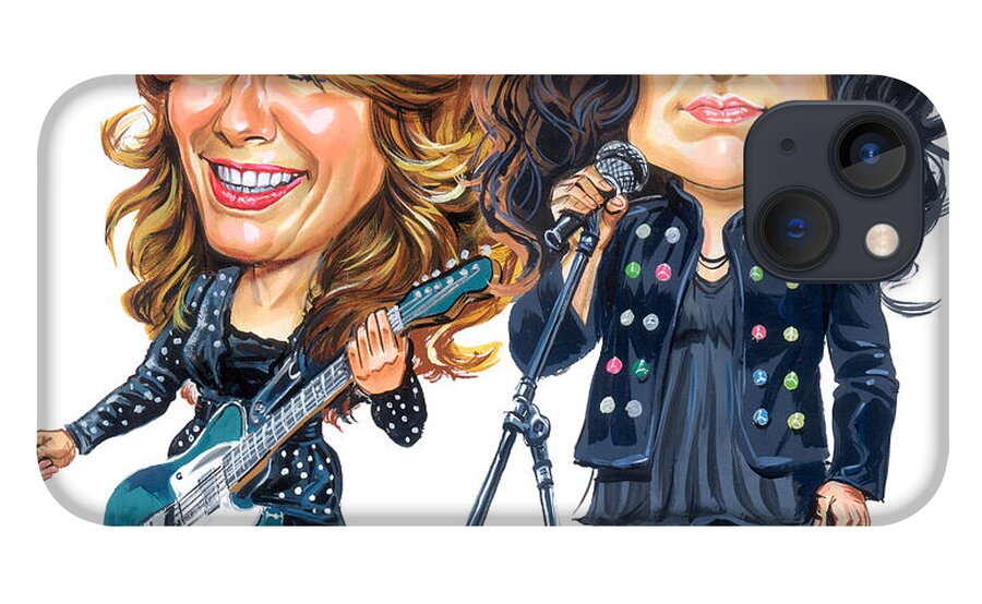 Heart iPhone 13 Case featuring the painting Ann and Nancy Wilson of Heart by Art 