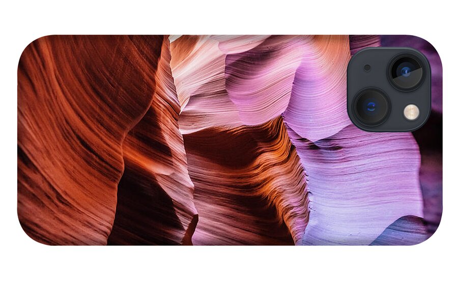 Curve iPhone 13 Case featuring the photograph Antelope Canyon Spiral Rock Arches by Deimagine