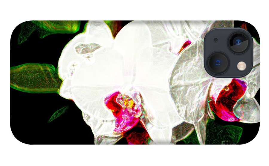 Orchid iPhone 13 Case featuring the photograph AOS White Orchid 2 by Janis Lee Colon