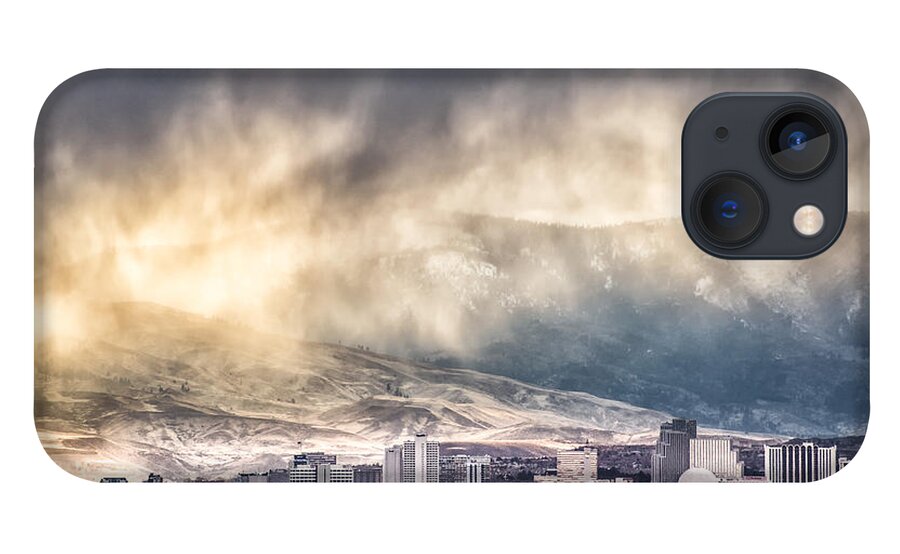 Reno iPhone 13 Case featuring the photograph April Showers over Reno by Janis Knight