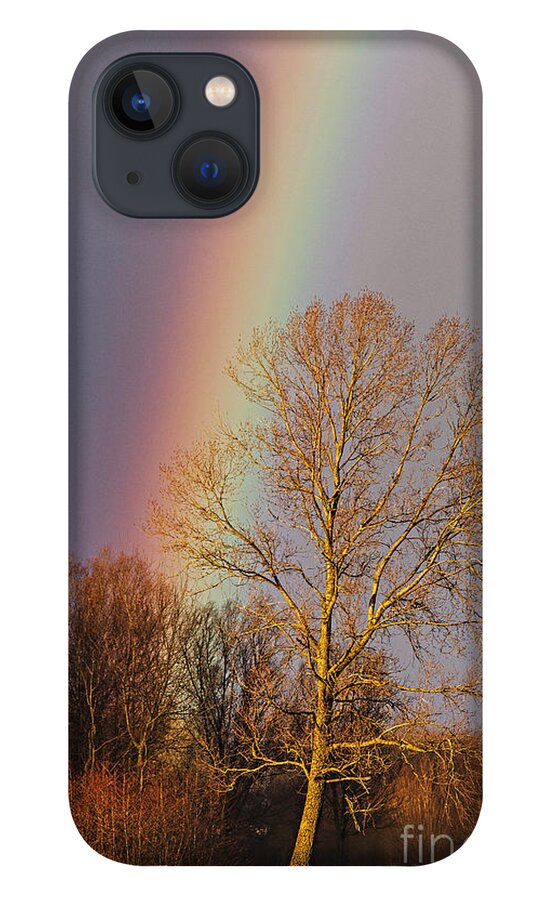 Rainbow iPhone 13 Case featuring the photograph At the end of the rainbow by Casper Cammeraat