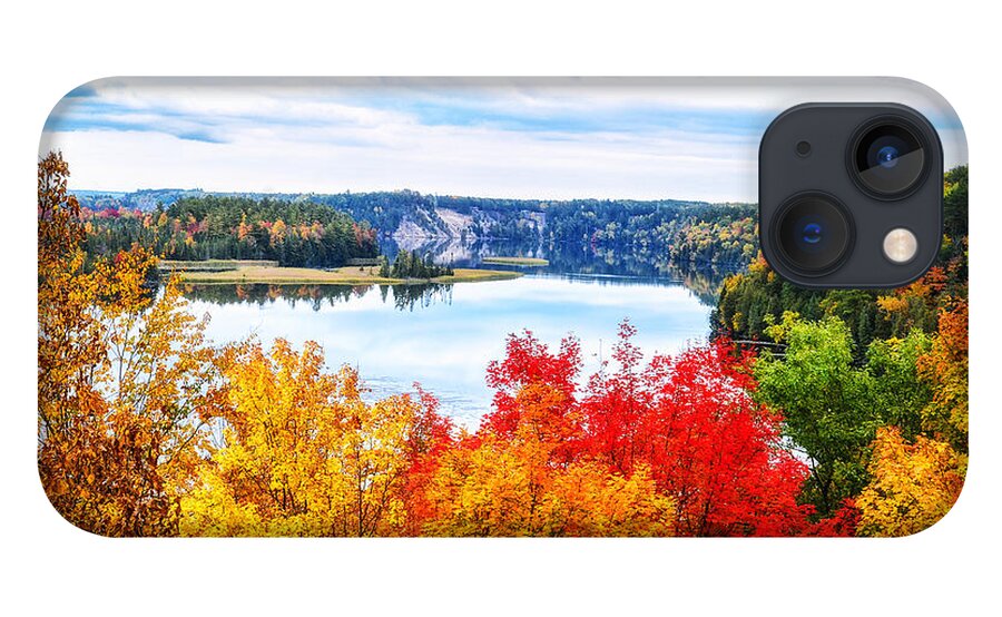 Ausable River In Autumn iPhone 13 Case featuring the photograph AuSable River in Autumn by Peg Runyan