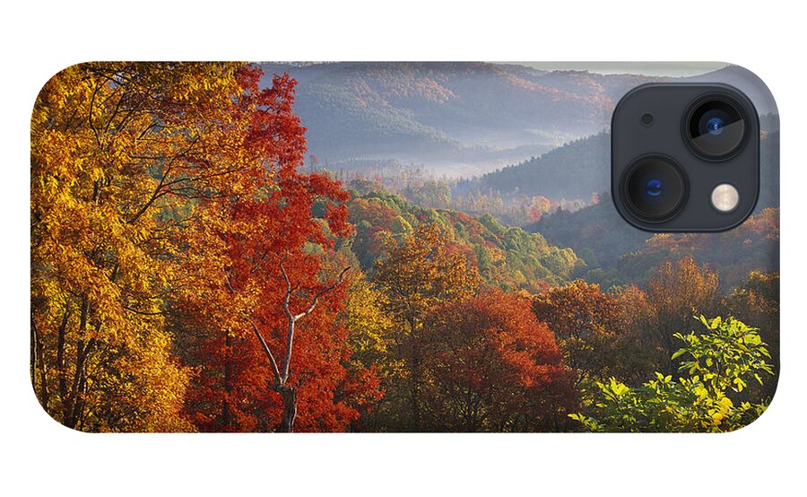 Feb0514 iPhone 13 Case featuring the photograph Autumn On Blue Ridge Range Near Jumping by Tim Fitzharris
