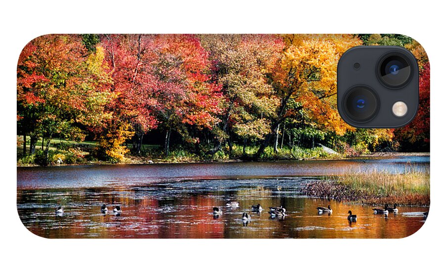 Scenic iPhone 13 Case featuring the photograph Autumn Pond by William Selander