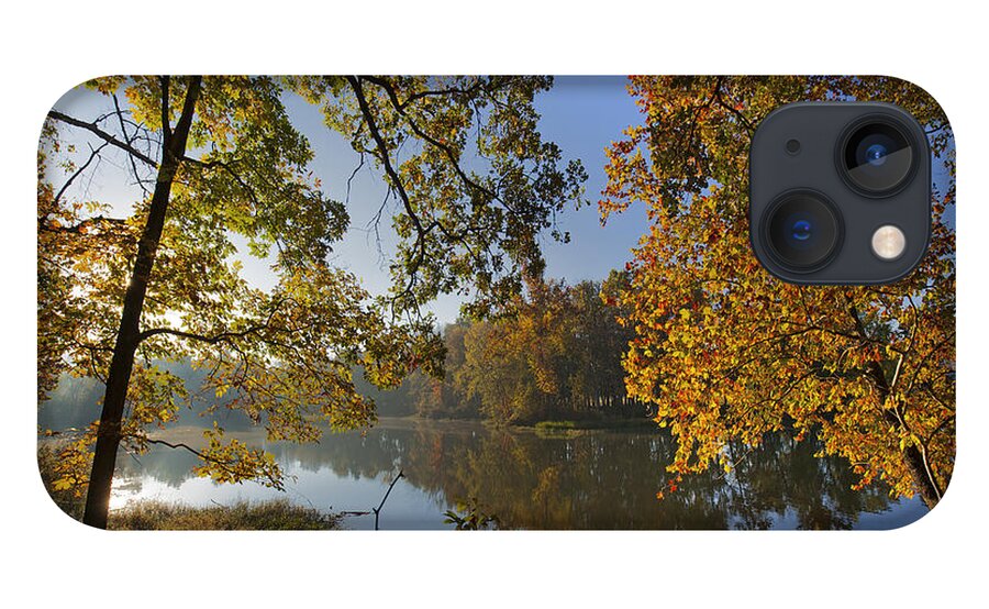 Tim Fitzharris iPhone 13 Case featuring the photograph Autumn Sunrise On Lake Sequoyah Arkansas by Tim Fitzharris