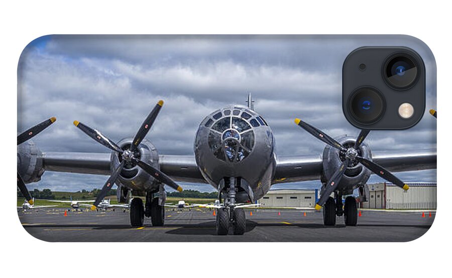 Plane iPhone 13 Case featuring the photograph B29 superfortress by Steven Ralser
