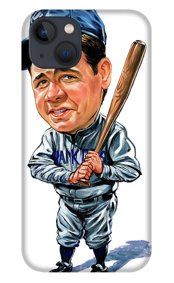 Babe Ruth iPhone 13 Case featuring the painting Babe Ruth by Art 