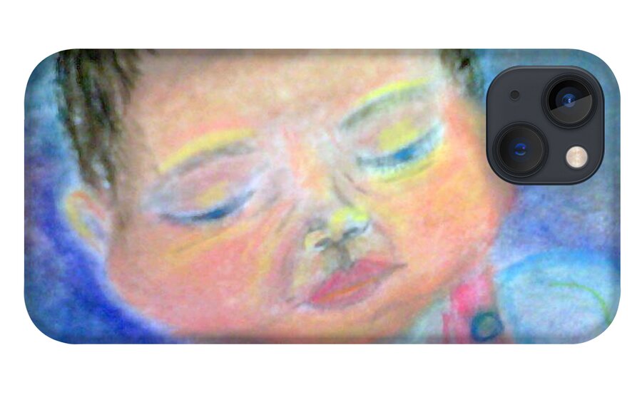 Infant iPhone 13 Case featuring the pastel BabyGirl by Suzanne Berthier