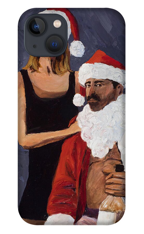 Santa iPhone 13 Case featuring the painting Bad Santa II by Mary Giacomini