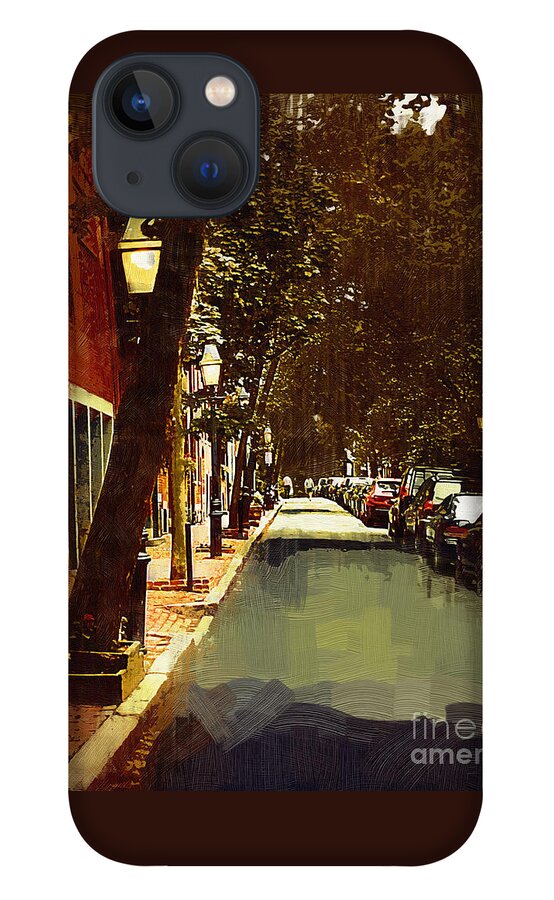 Boston iPhone 13 Case featuring the digital art Beacon Hill by Kirt Tisdale