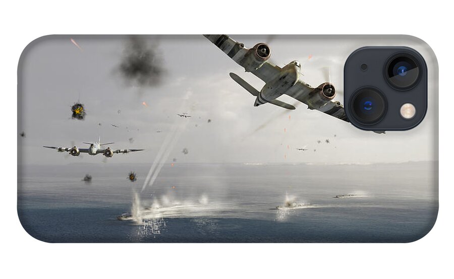 Beaufighter iPhone 13 Case featuring the photograph Beaufighters attacking E-boats by Gary Eason
