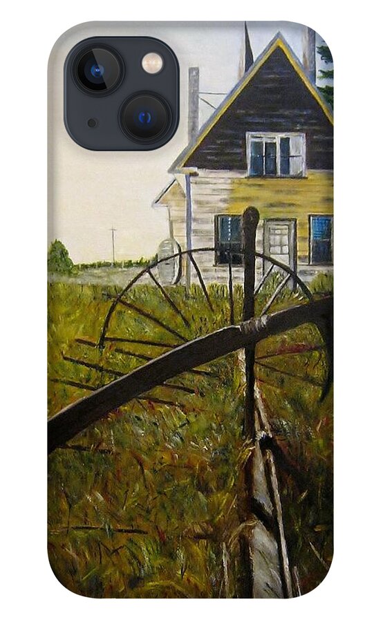 Church iPhone 13 Case featuring the painting Behind the old church by Marilyn McNish