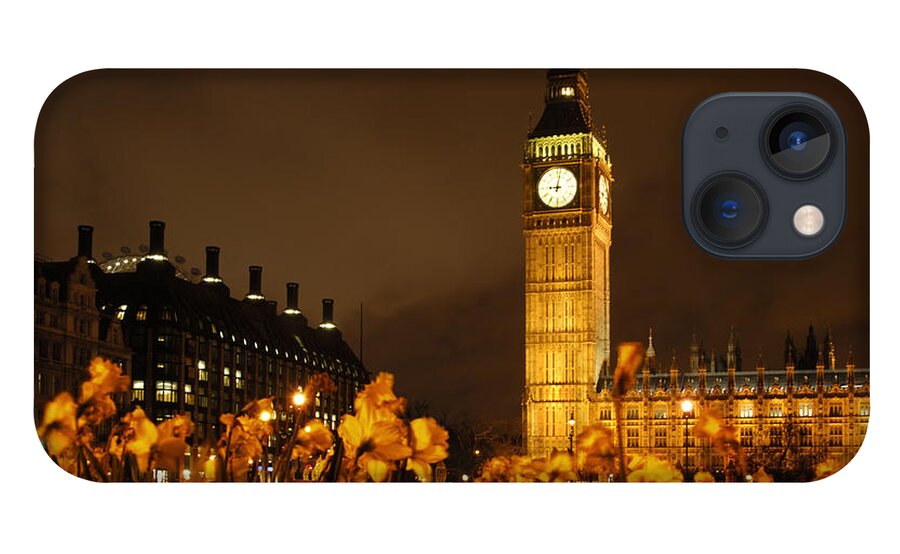 Big Ben iPhone 13 Case featuring the photograph Ben with Flowers by Mike McGlothlen