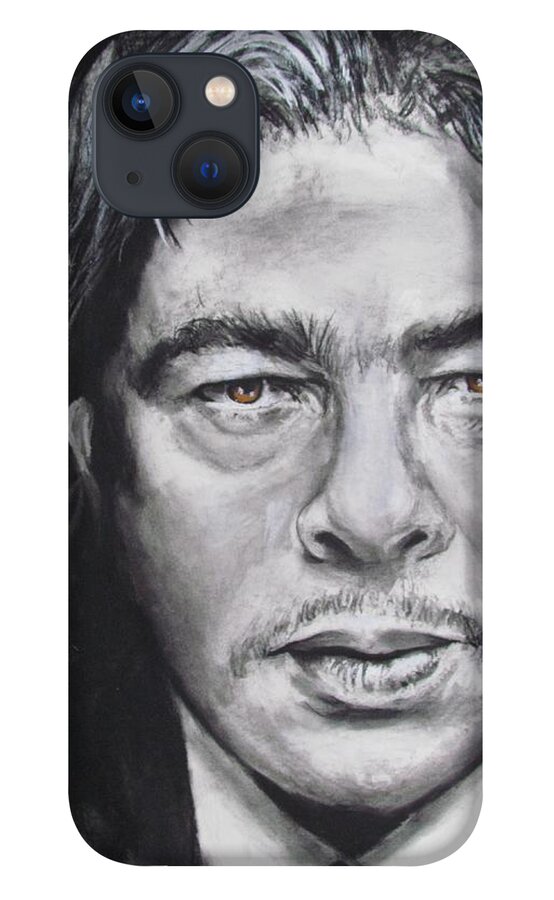 Benicio Del Toro iPhone 13 Case featuring the drawing Benicio del Toro by Eric Dee