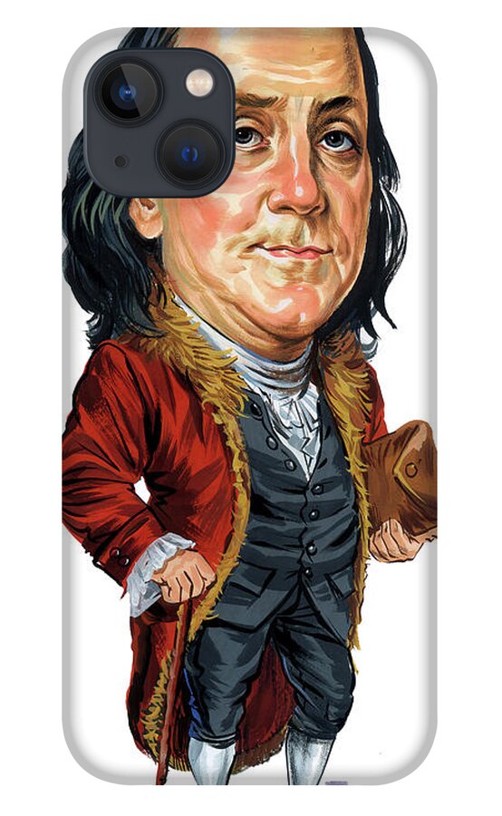 Benjamin Franklin iPhone 13 Case featuring the painting Benjamin Franklin by Art 