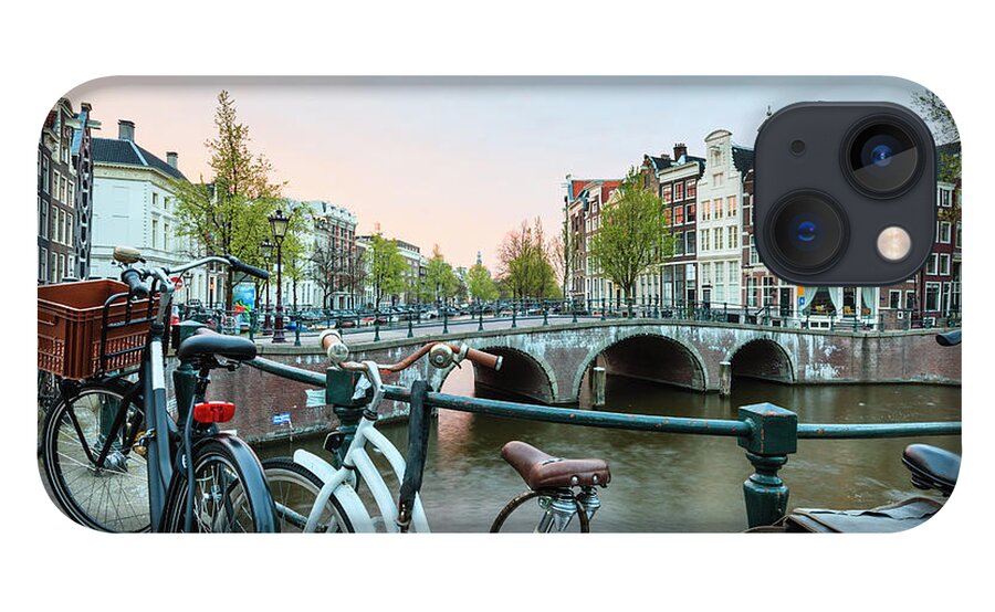 North Holland iPhone 13 Case featuring the photograph Bicycles, Amsterdam by Fraser Hall