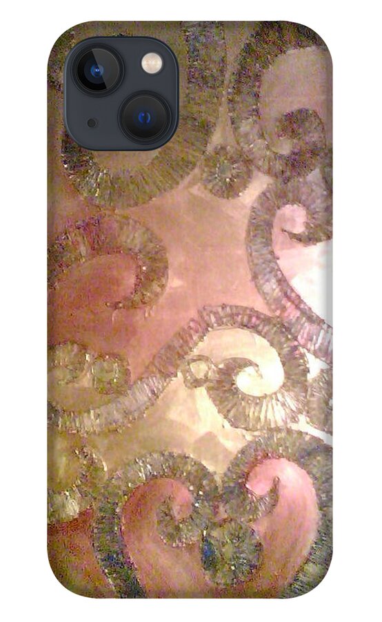 Abstract Metallic iPhone 13 Case featuring the painting Black Gold by Femme Blaicasso