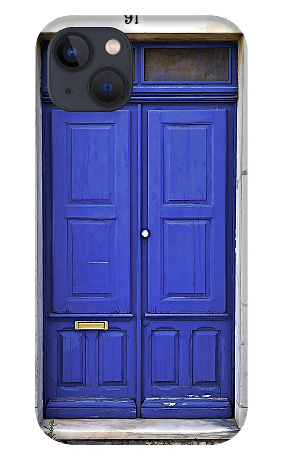 Blue iPhone 13 Case featuring the photograph Blue Door of Estremoz by David Letts