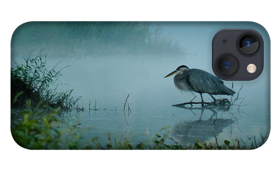 Nature iPhone 13 Case featuring the photograph Blue Heron Morning by Deborah Smith