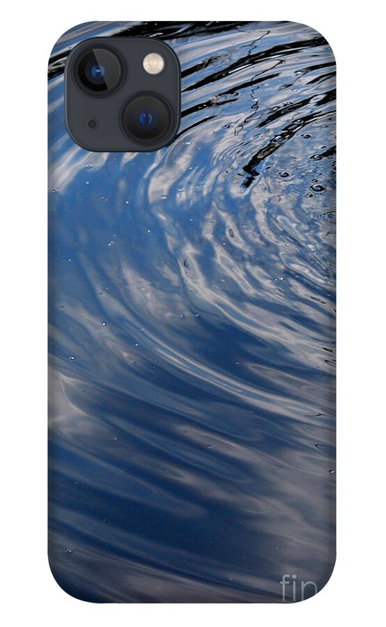 Water iPhone 13 Case featuring the photograph Blue Water Ripples by Nancy Mueller