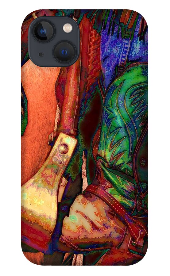 Cowboy Boot iPhone 13 Case featuring the digital art Boot by Kae Cheatham