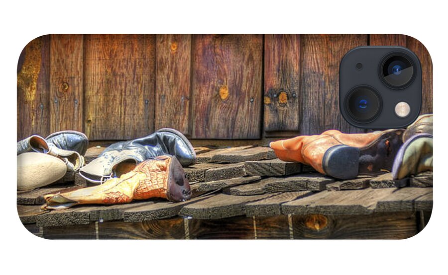 Boots iPhone 13 Case featuring the photograph Boots At Rest 21852 by Jerry Sodorff