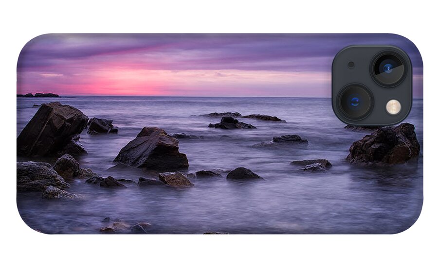 New Hampshire iPhone 13 Case featuring the photograph Boulders In The Surf Wallis Sands by Jeff Sinon