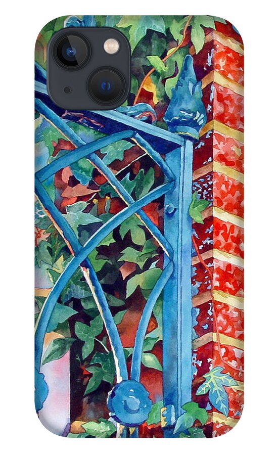 Watercolor iPhone 13 Case featuring the painting Brick and Iron by Mick Williams